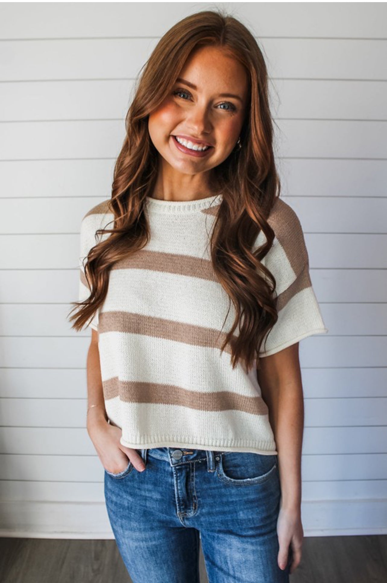 Eva Khaki Knit Top